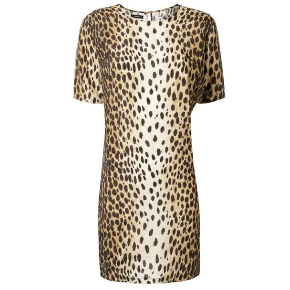 R13 Cheetah Print Shirt Dress - Picture 1 of 6